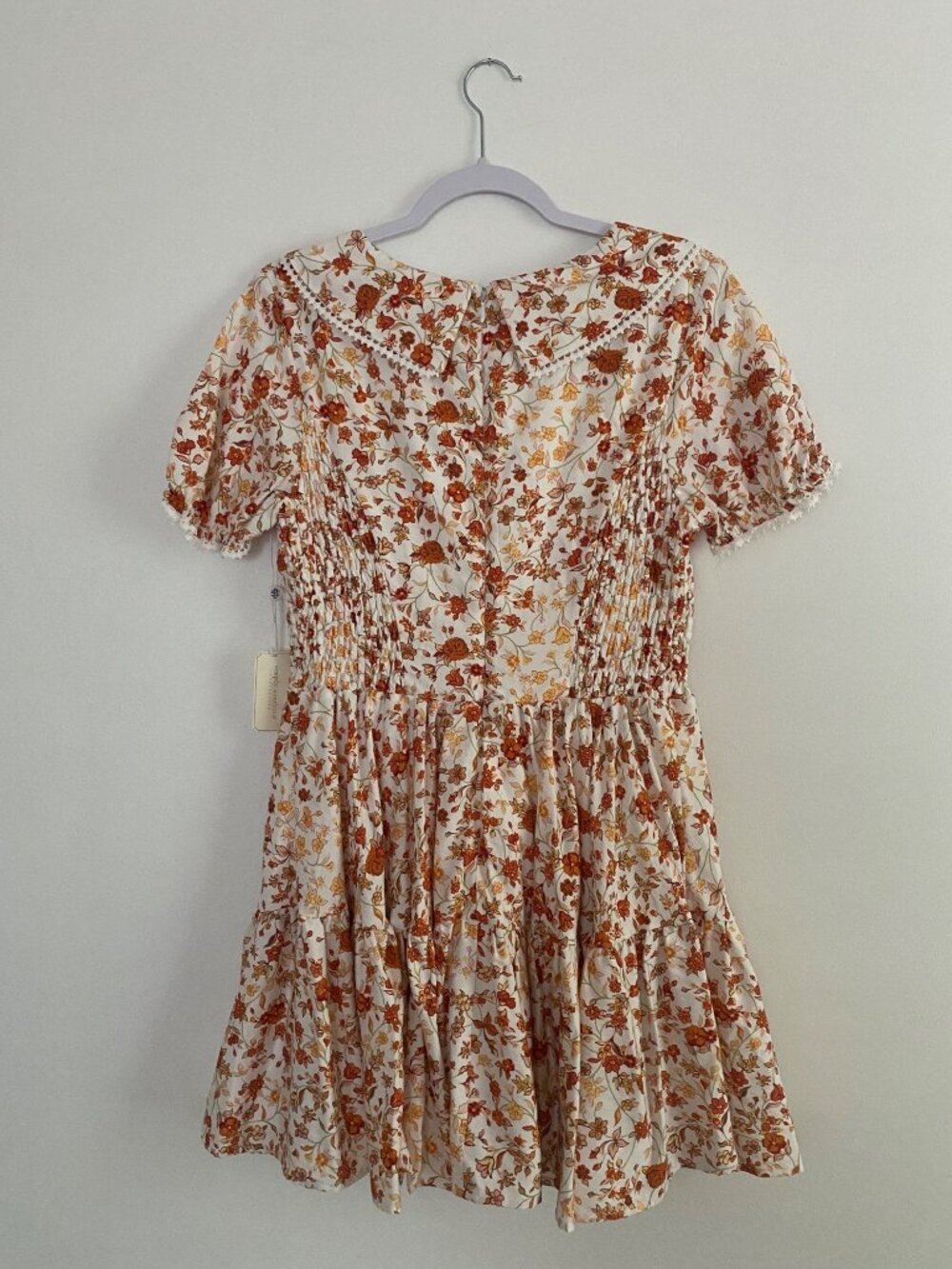 New! Simply Southern Floral Print Dress Smocked Cottage Size M - Picture 2 of 7